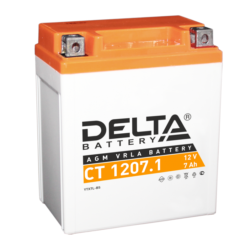Аккумулятор DELTA CT1207.1 114х71x131