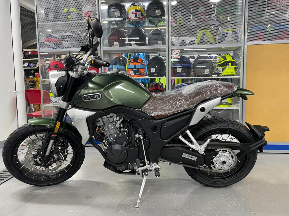 Мотоцикл KOVE 500F NEO SCRAMBLER зеленый